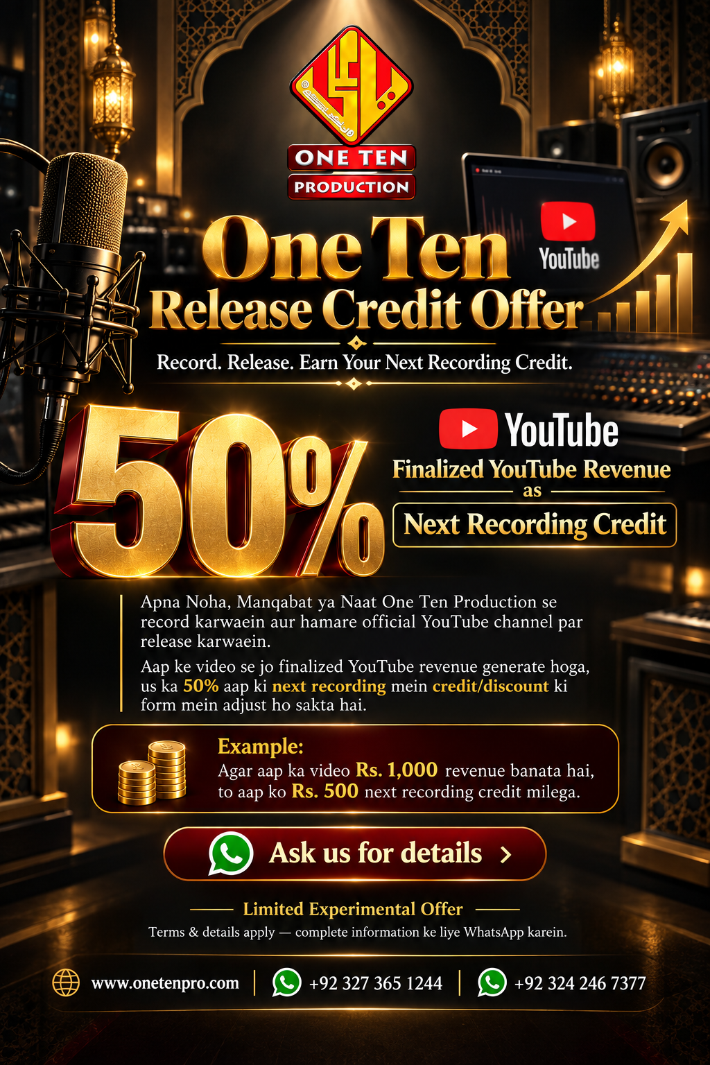 One Ten Release Credit Offer by One Ten Production